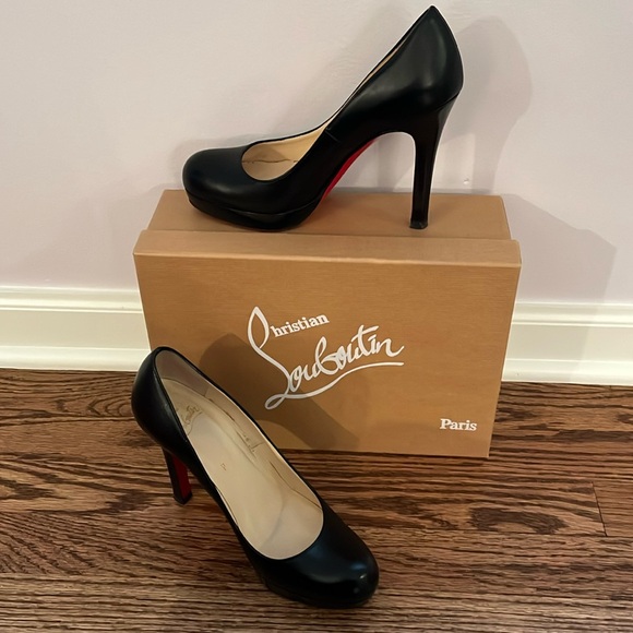 Christian Louboutin Black Bruges Platform Heel size 37 - Picture 3 of 17